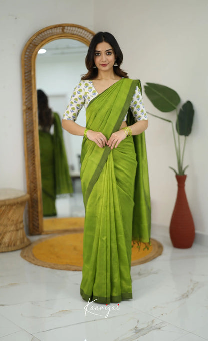 Madura Mangalagiri Saree - Light Green - Sarees
