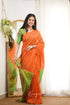 Madura Mangalagiri Saree - Orange And Green Sarees