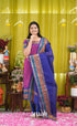 Magenta pink and Dark blue Chettinad Cotton Salwar Set - salwar
