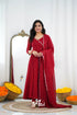 Maroonish Red Georgette Anarkali Anarkalis