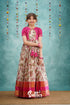 Maya Long Gown - Pink Kalamkari Organza Kids - Suttis