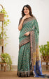 Mayuri Maheswari Saree - Teal Green And Black Sarees