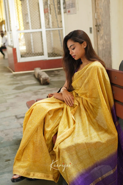 Mayuri Maheswari Saree - Yellow And Purple