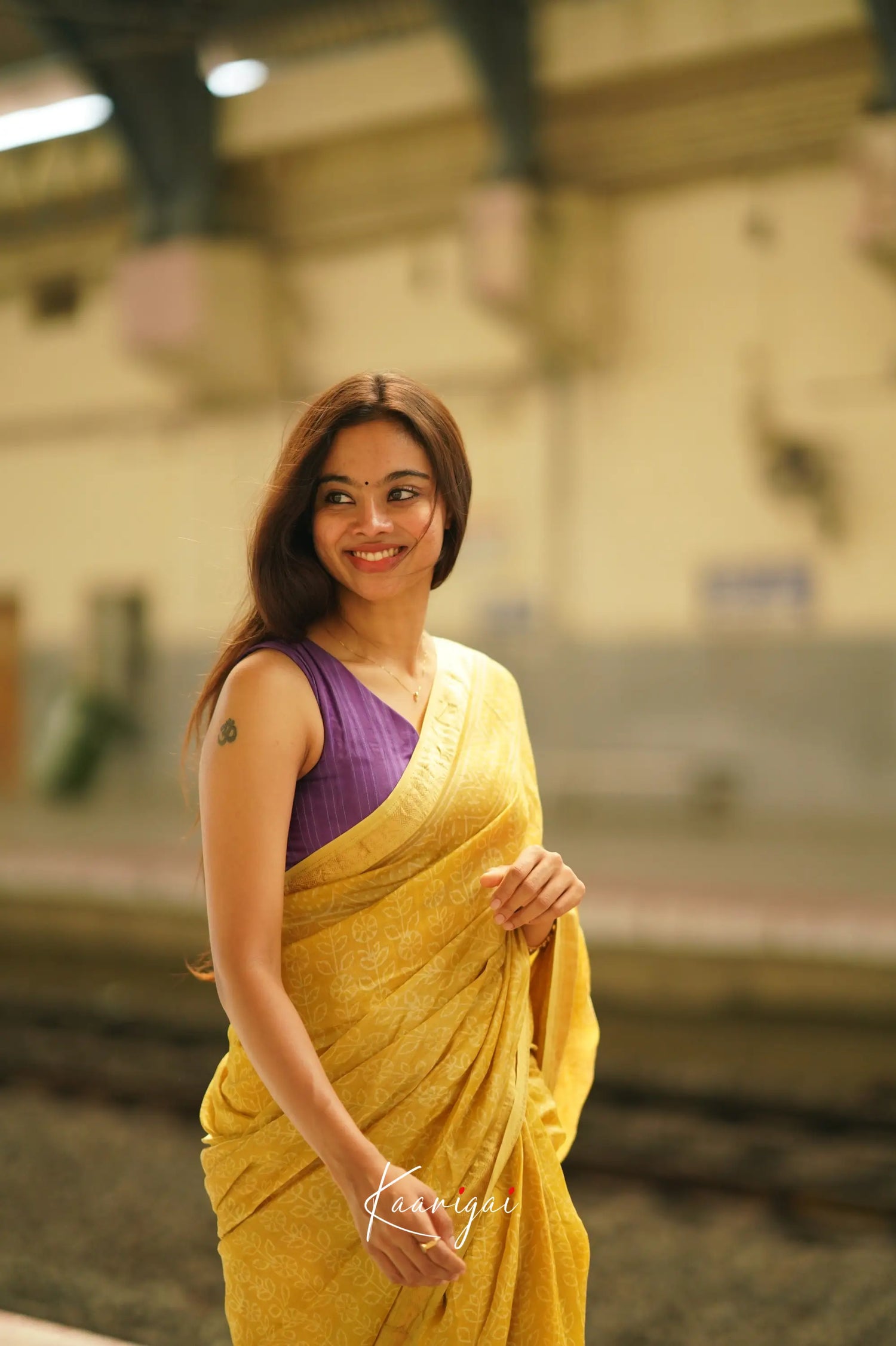 Mayuri Maheswari Saree - Yellow And Purple