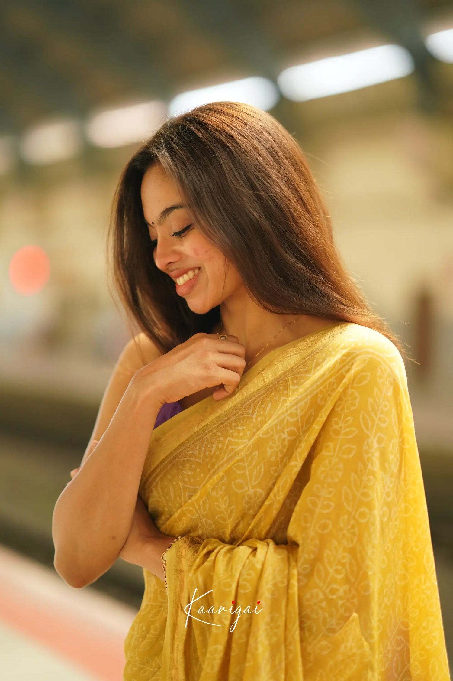 Mayuri Maheswari Saree - Yellow And Purple