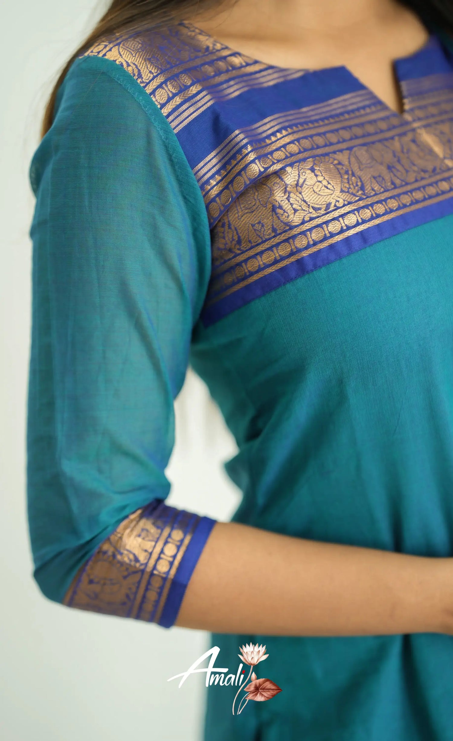 Meera Blue Tone And Royal Shade Cotton Salwar Salwar