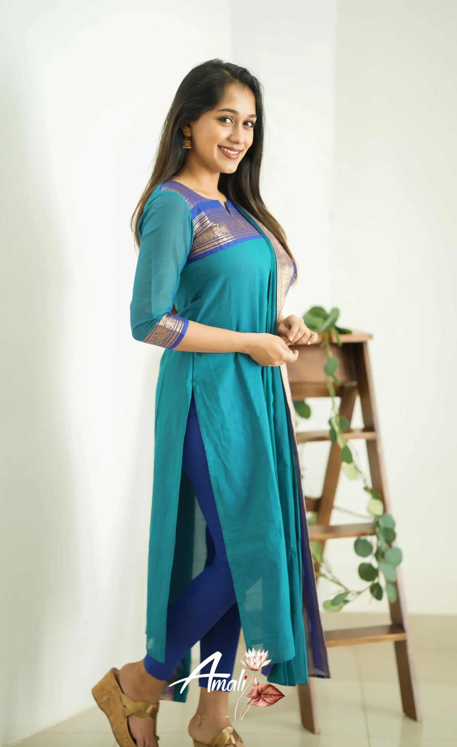 Meera Blue Tone And Royal Shade Cotton Salwar Salwar