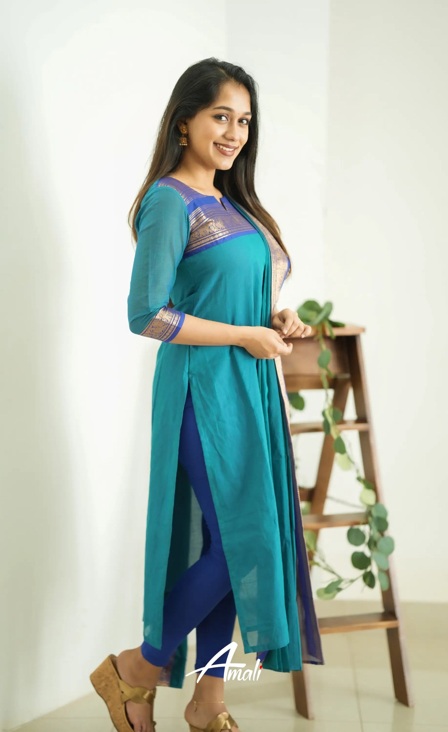 Meera Blue Tone And Royal Shade Cotton Salwar Salwar