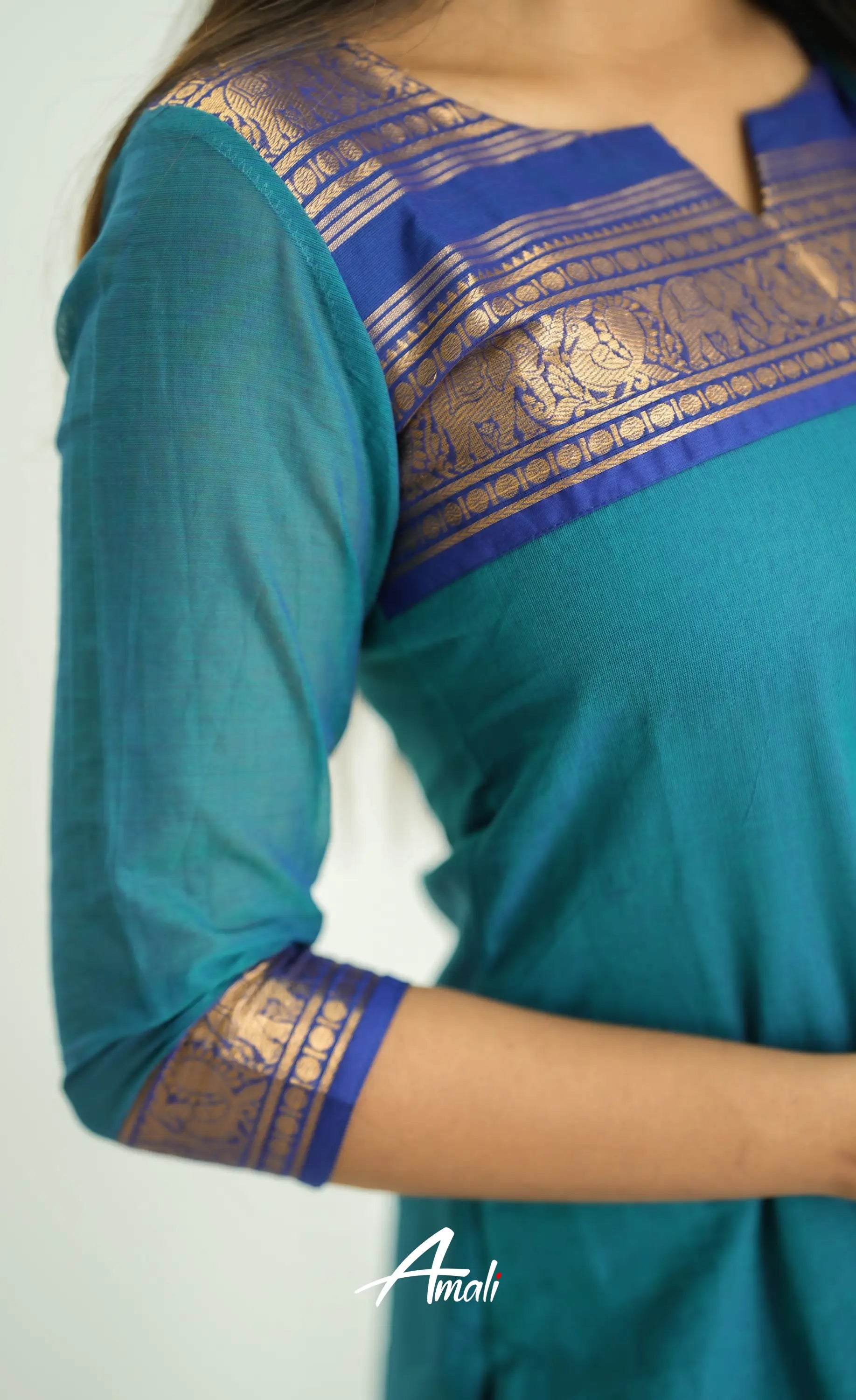 Meera Blue Tone And Royal Shade Cotton Salwar Salwar