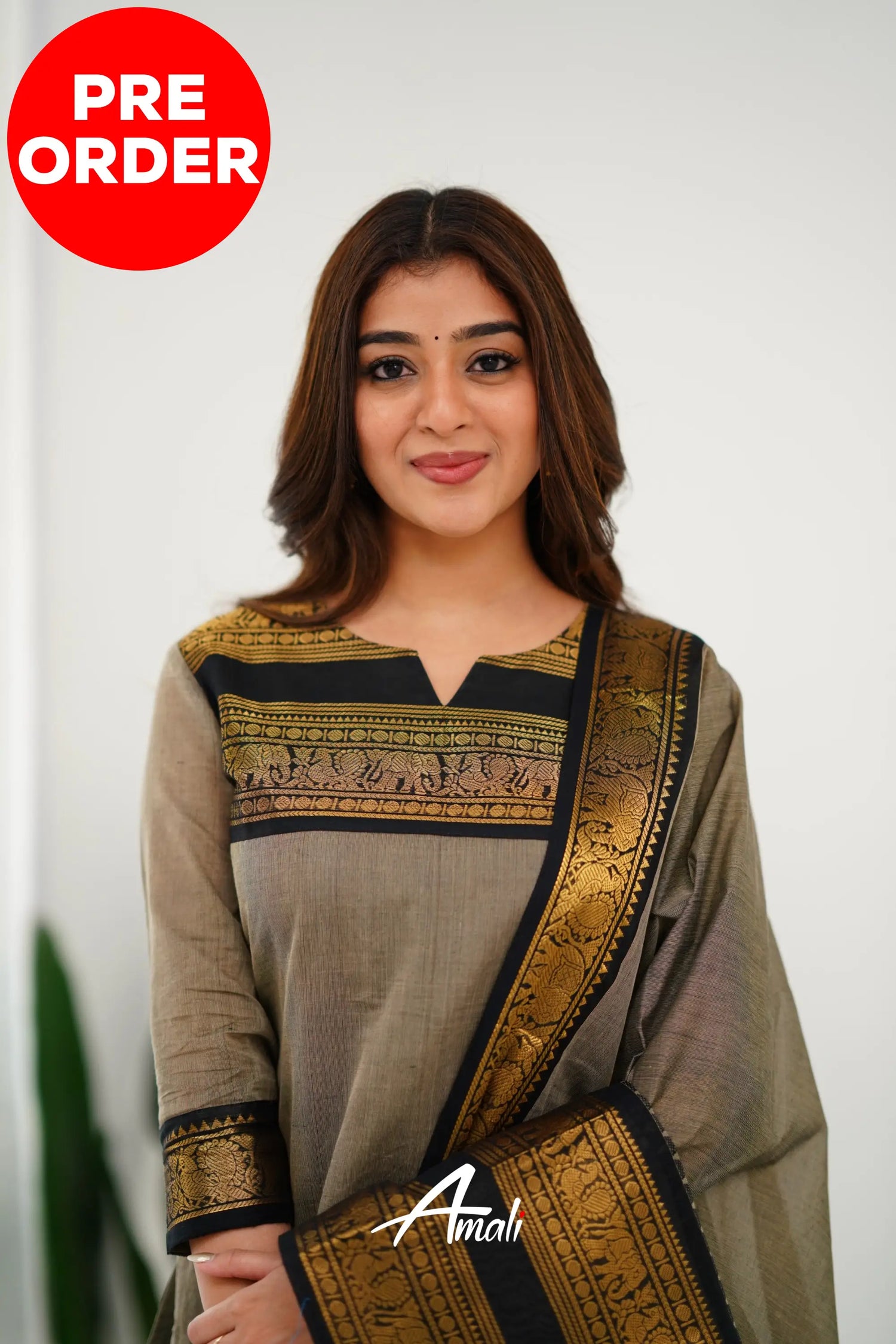 Meera Cotton Salwar - Ash Anarkalis