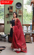 Meera Cotton Salwar - Black and Dark Red Cotton salwar