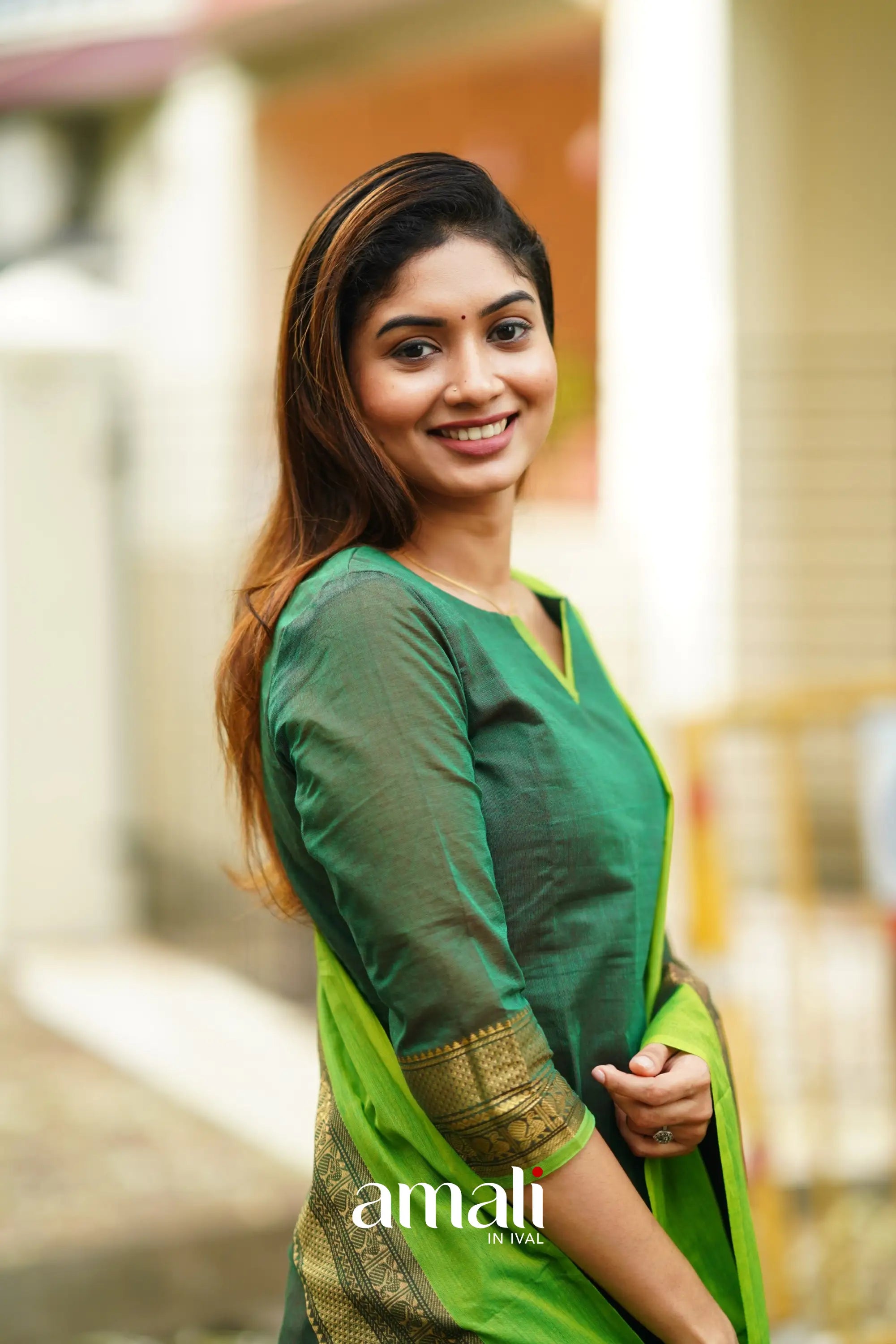 Meera Cotton Salwar - Dark Green Salwar