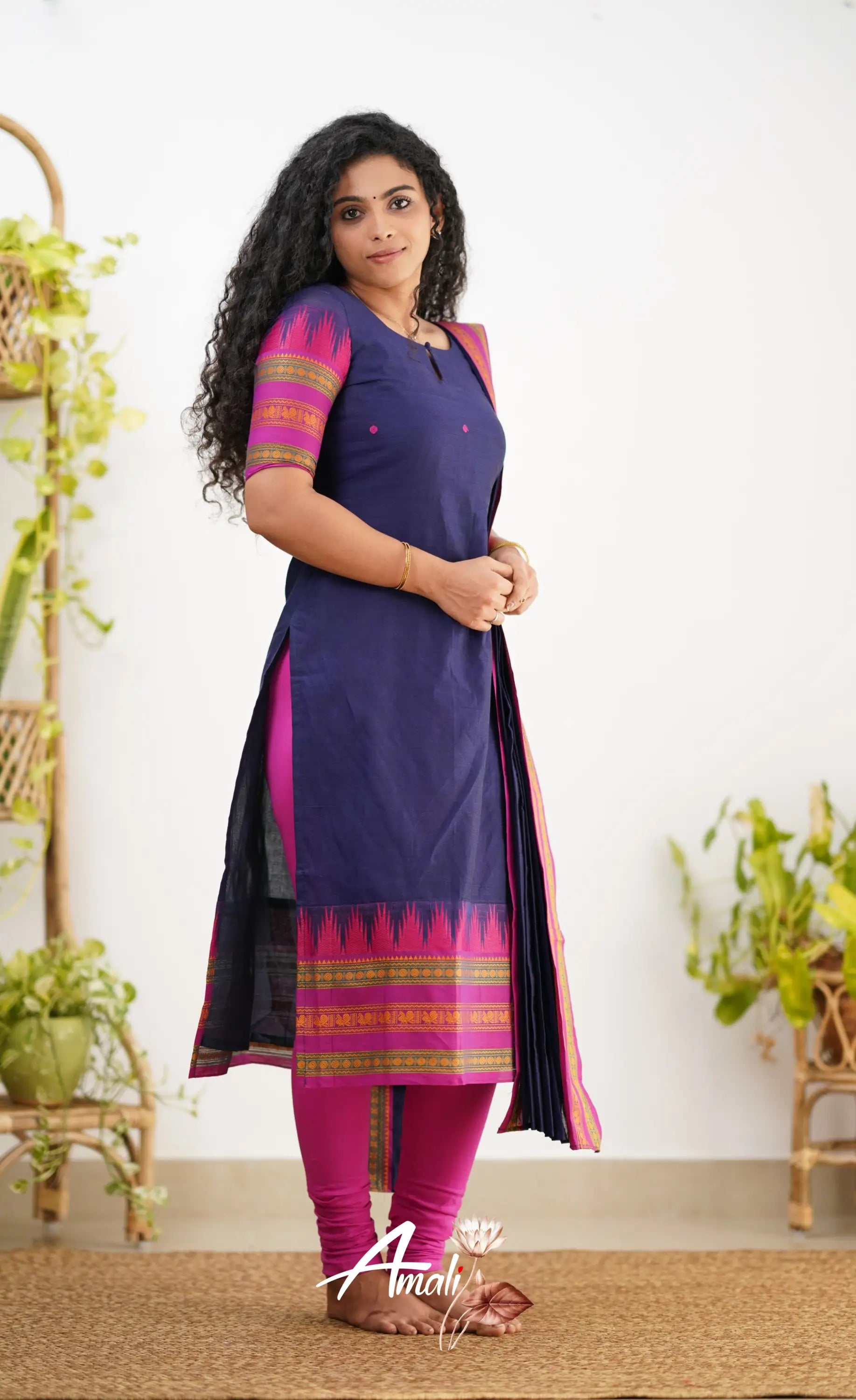 Meera Cotton Salwar - Navy Blue Salwar