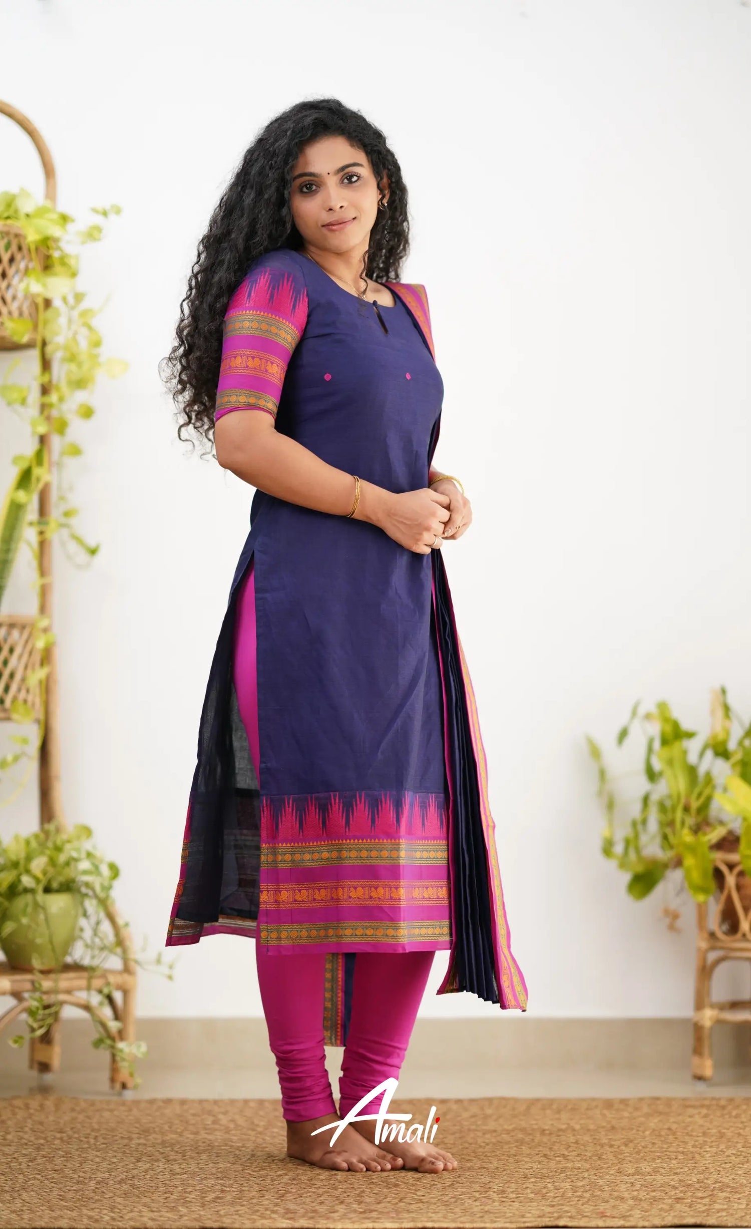 Meera Cotton Salwar - Navy Blue Salwar