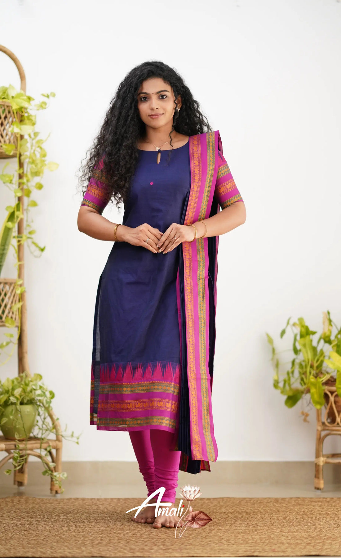 Meera Cotton Salwar - Navy Blue Salwar