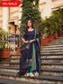 Meera Cotton Salwar - Navy Blue and Peacock Blue salwar