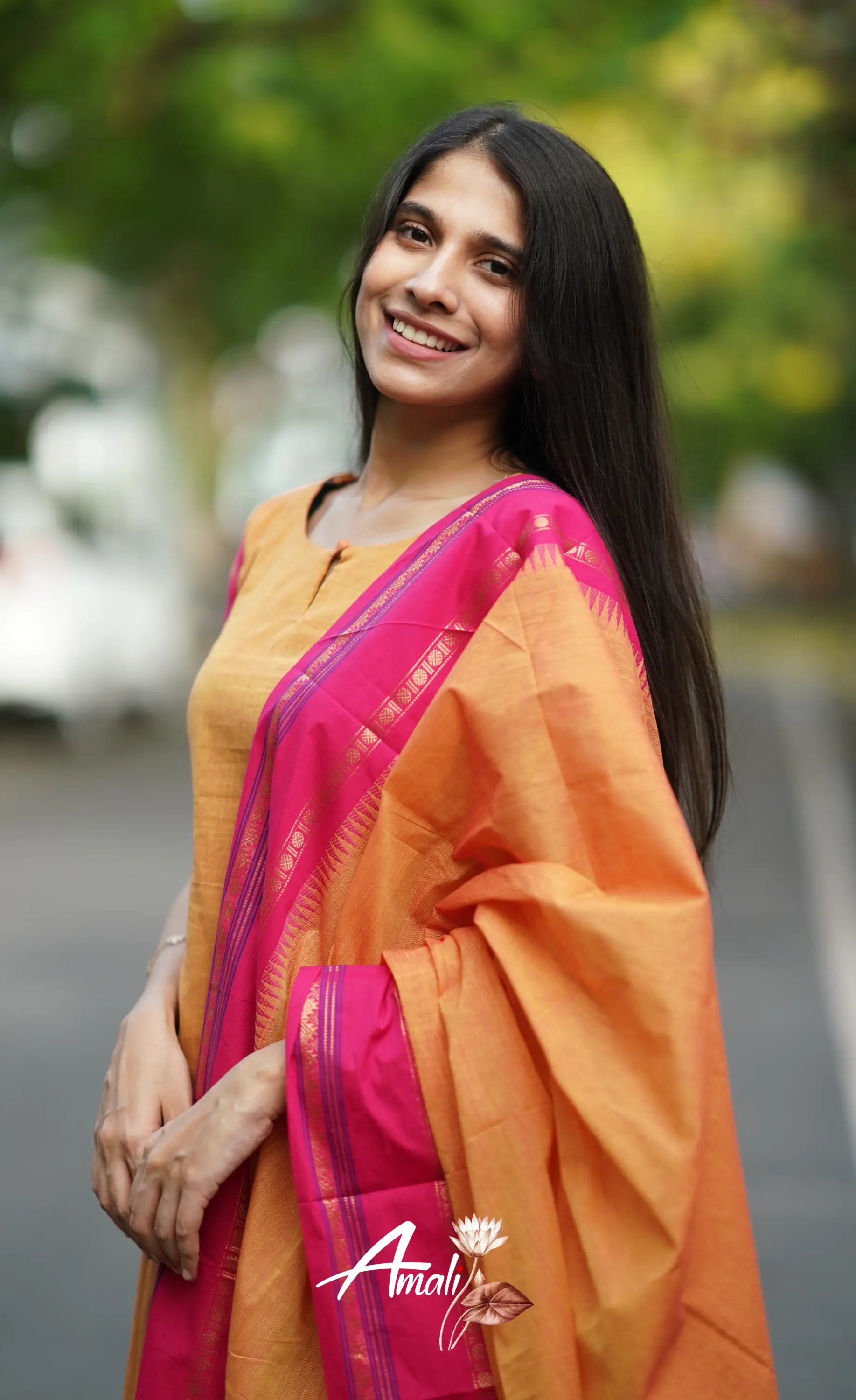 Meera Cotton Salwar - Orange Salwar