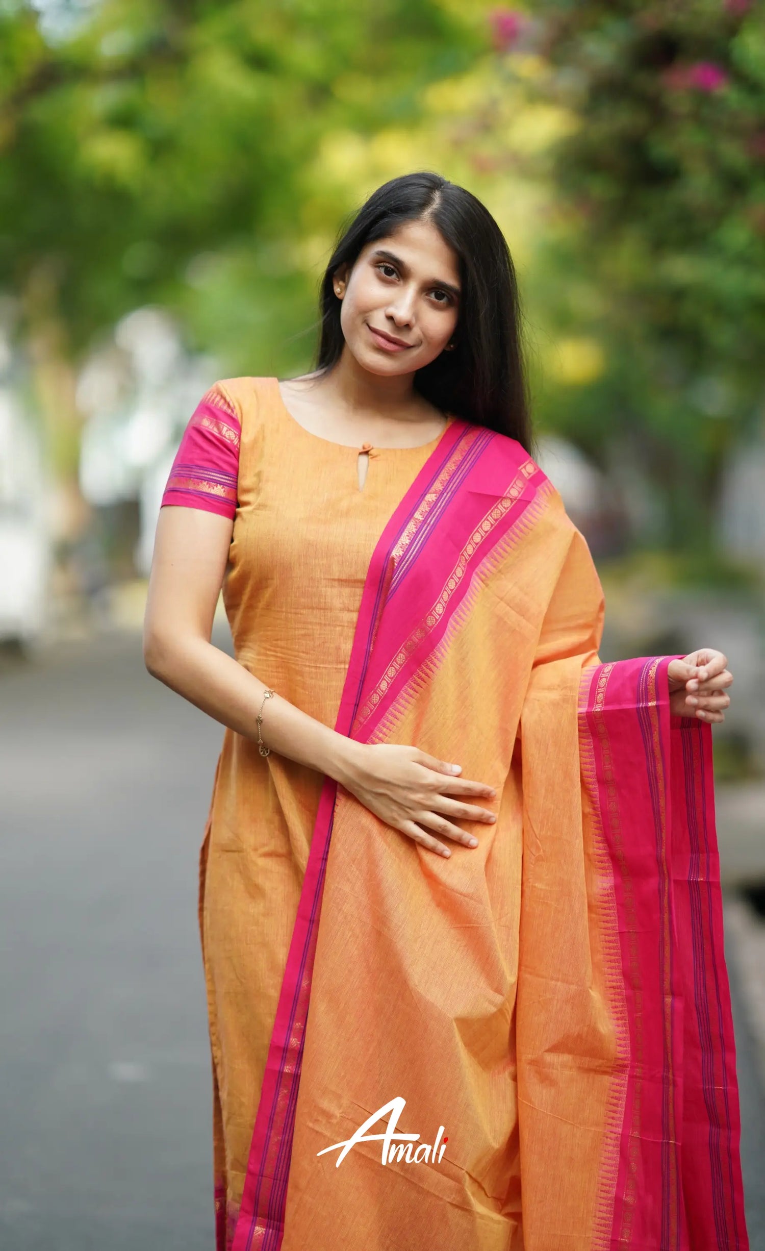 Meera Cotton Salwar - Orange Salwar