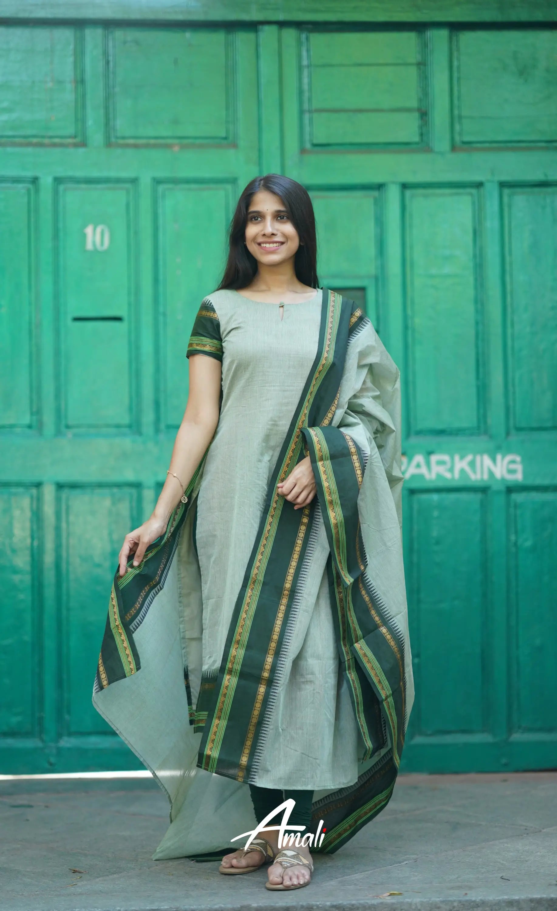 Meera Cotton Salwar - Pastel Green Salwar