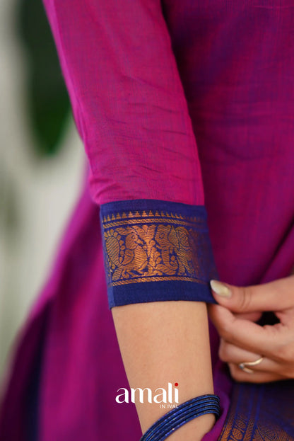 Meera Cotton Salwar - Pinkish Magenta Anarkalis