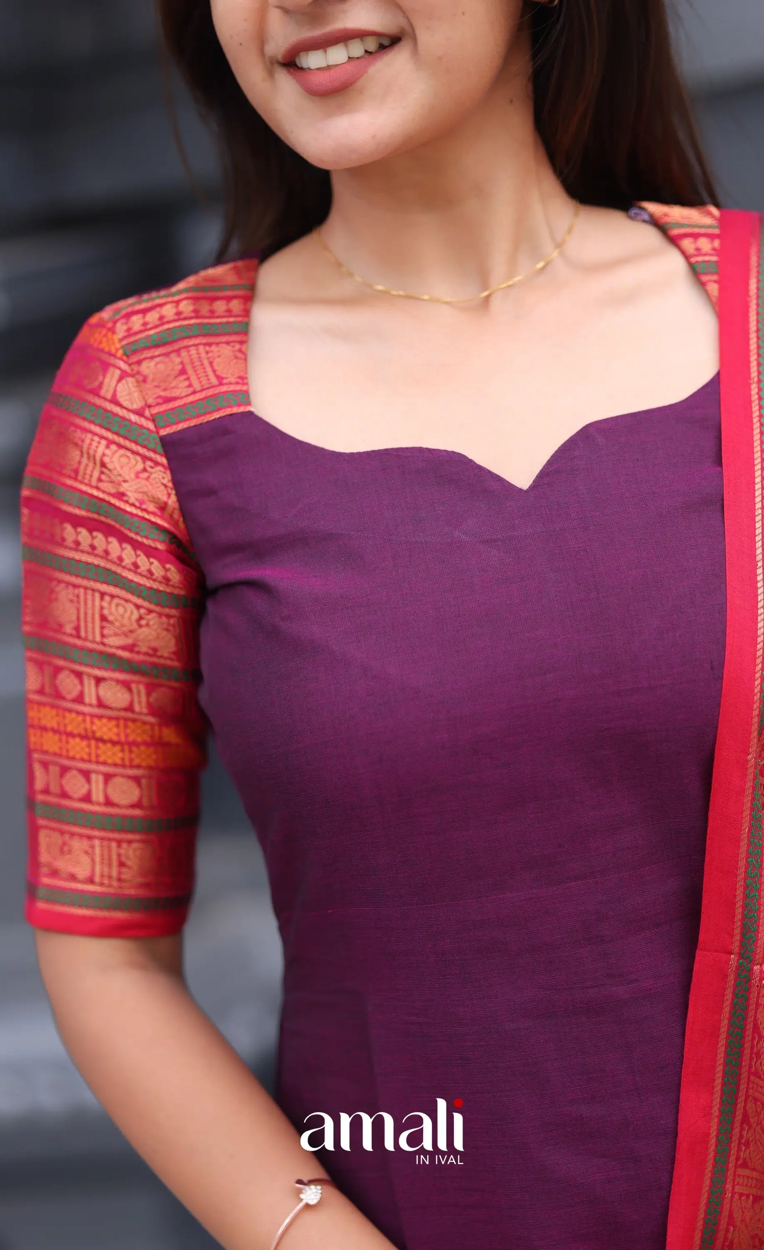 Meera Cotton Salwar - Purple and Pink salwar