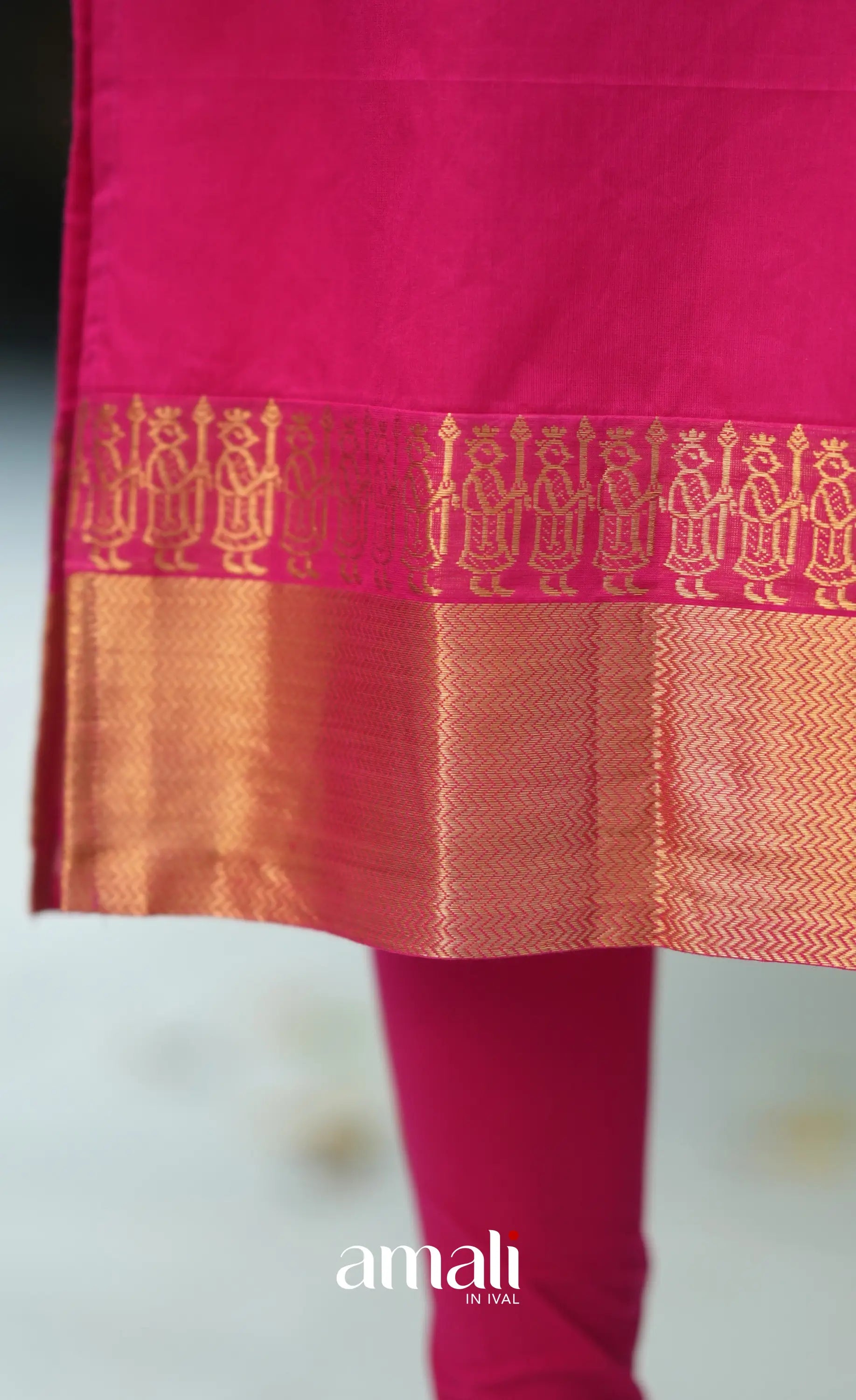 Meera Cotton Salwar - Rani Pink salwar