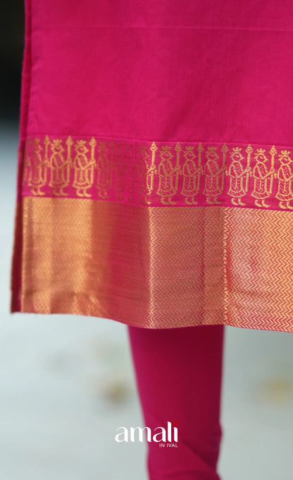 Meera Cotton Salwar - Rani Pink salwar