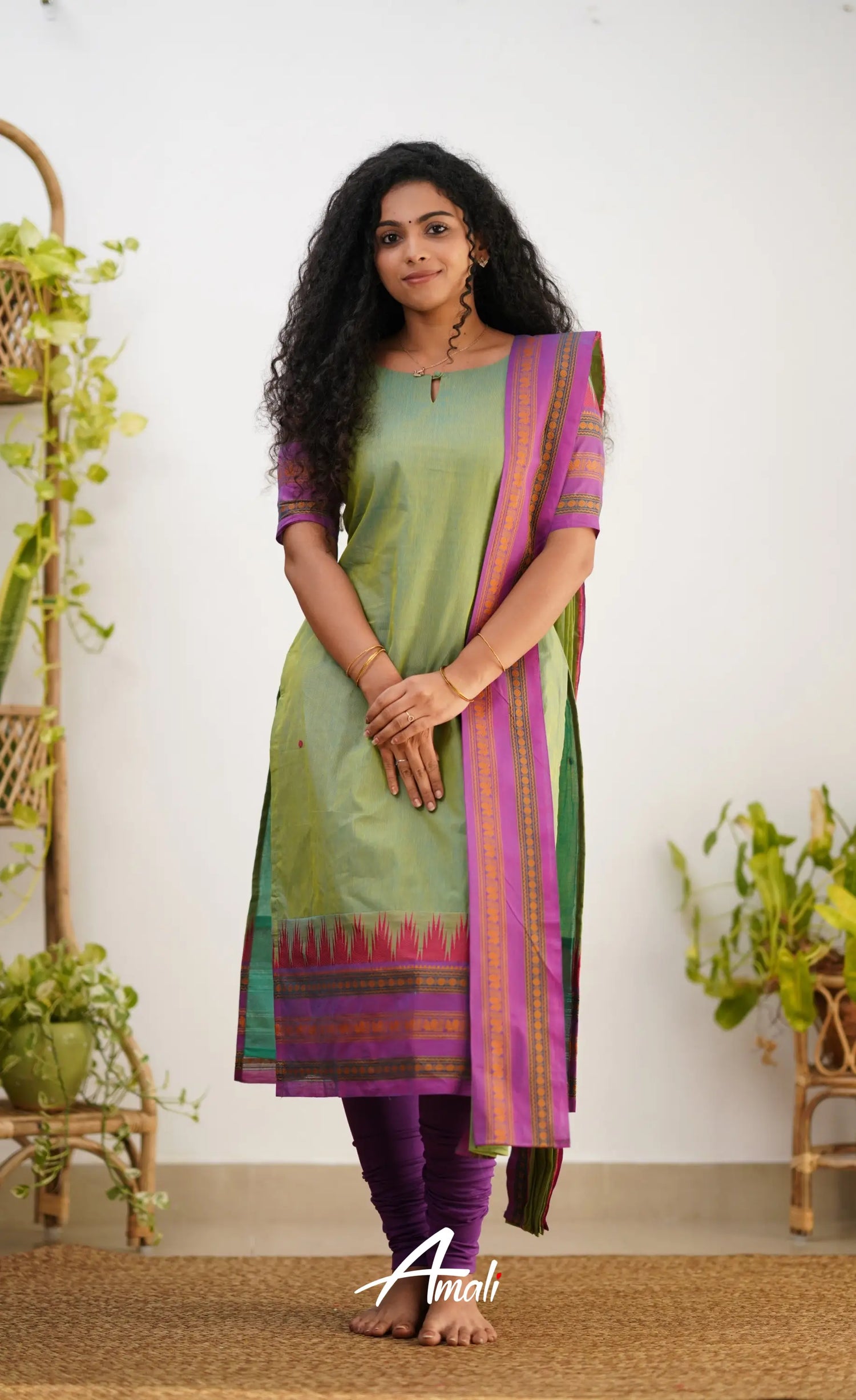 Meera Cotton Salwar - Sea Green Salwar