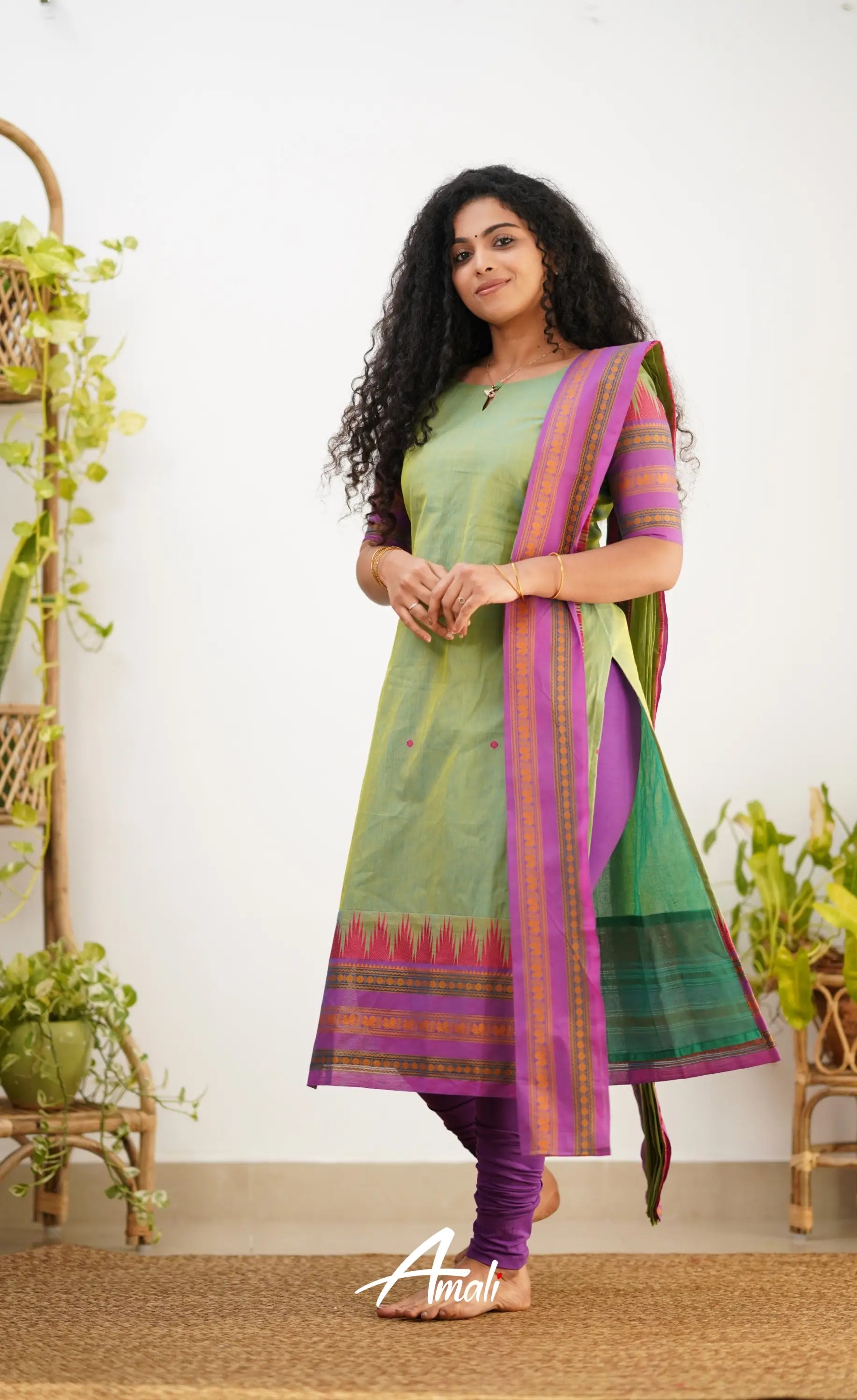 Meera Cotton Salwar - Sea Green Salwar