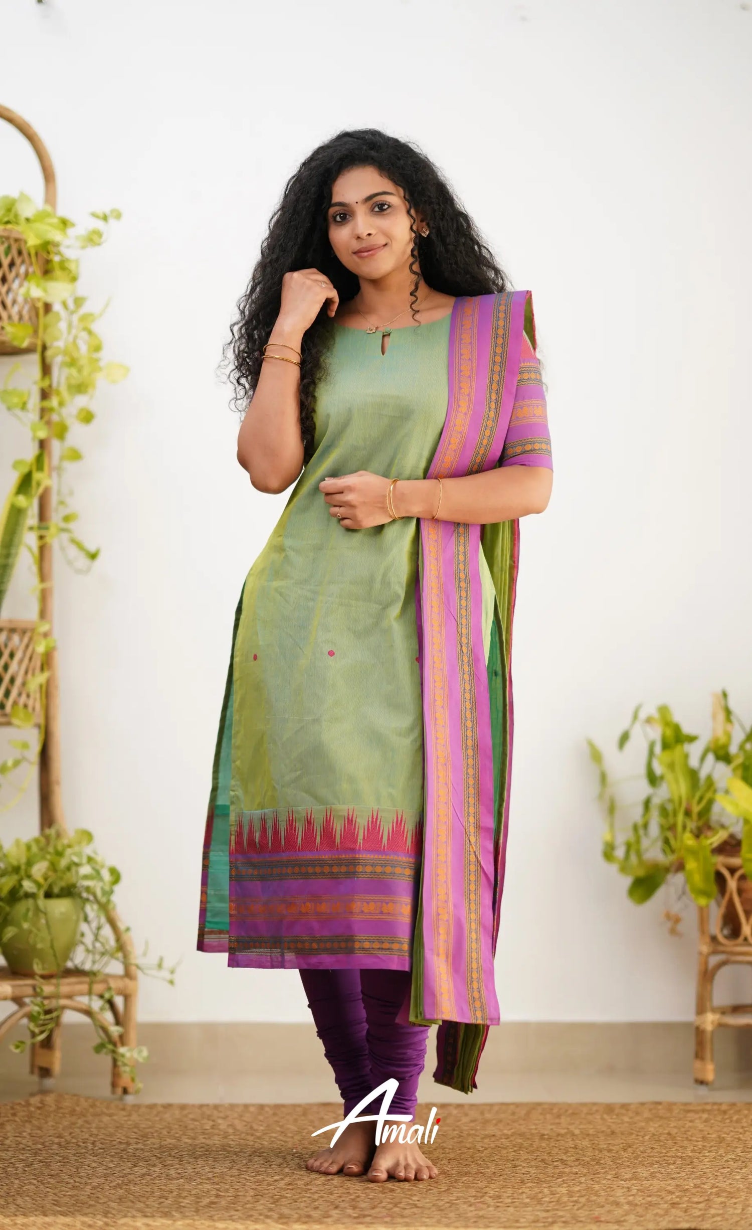 Meera Cotton Salwar - Sea Green Salwar