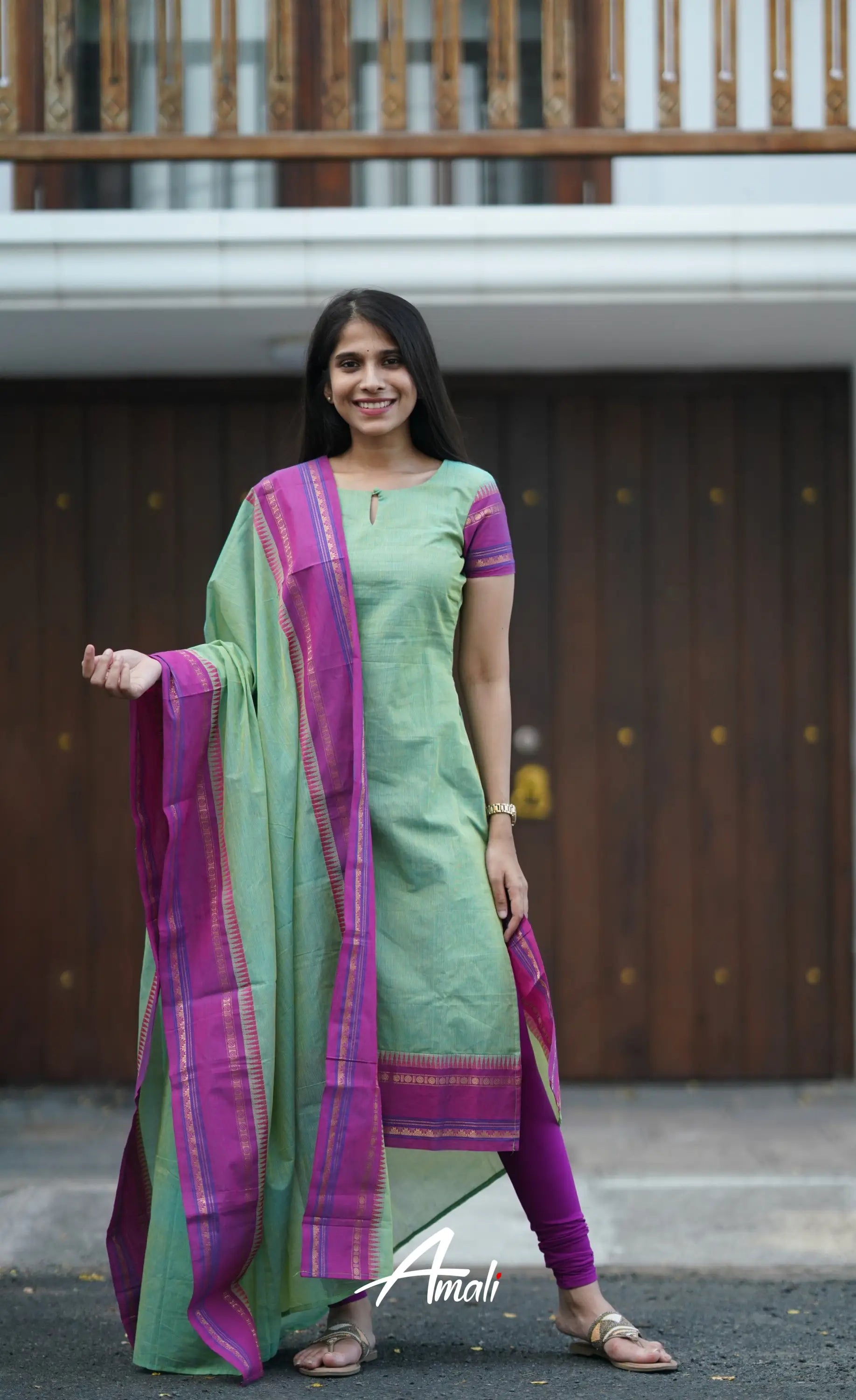 Meera Cotton Salwar - Sea Green Salwar