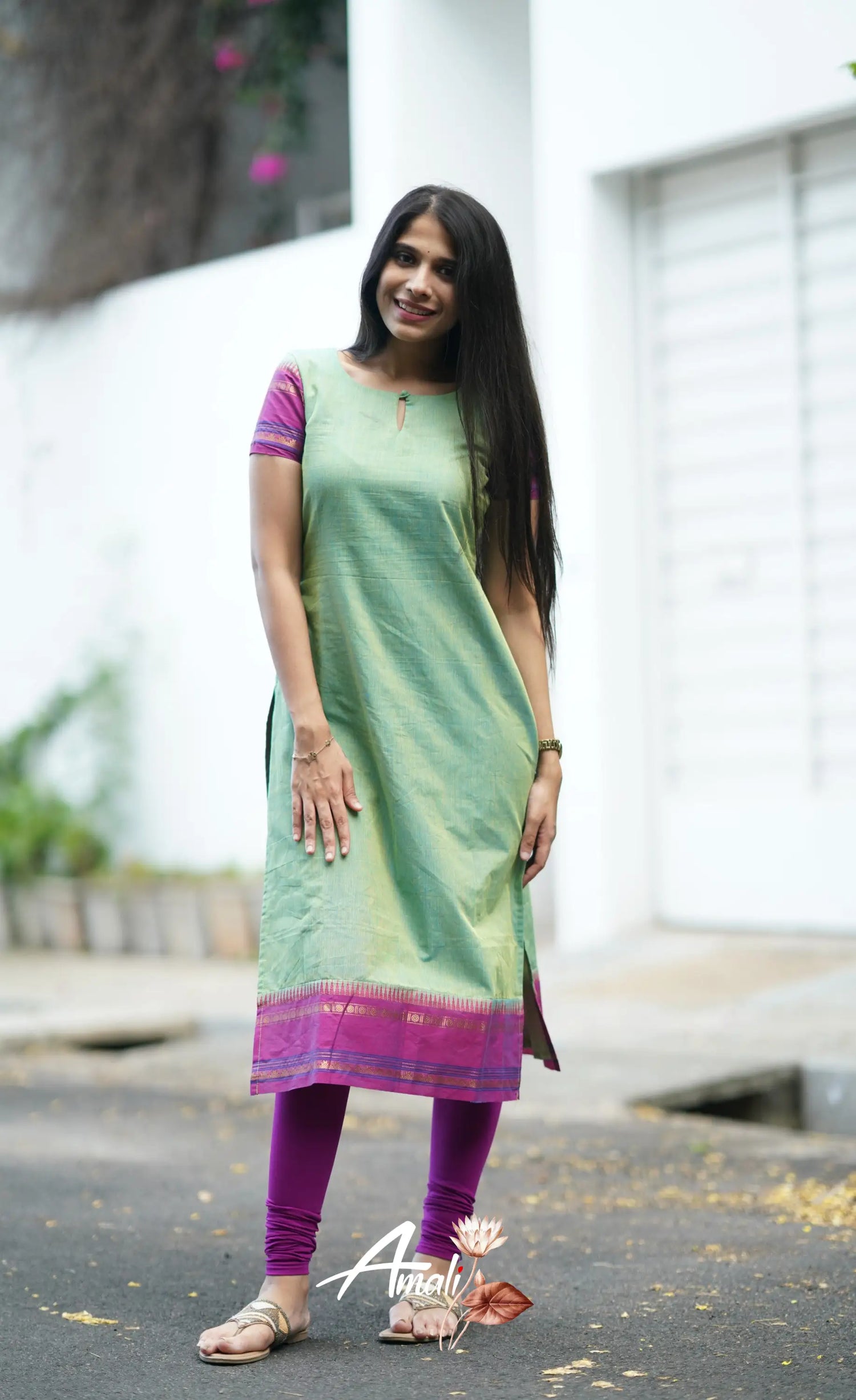 Meera Cotton Salwar - Sea Green Salwar