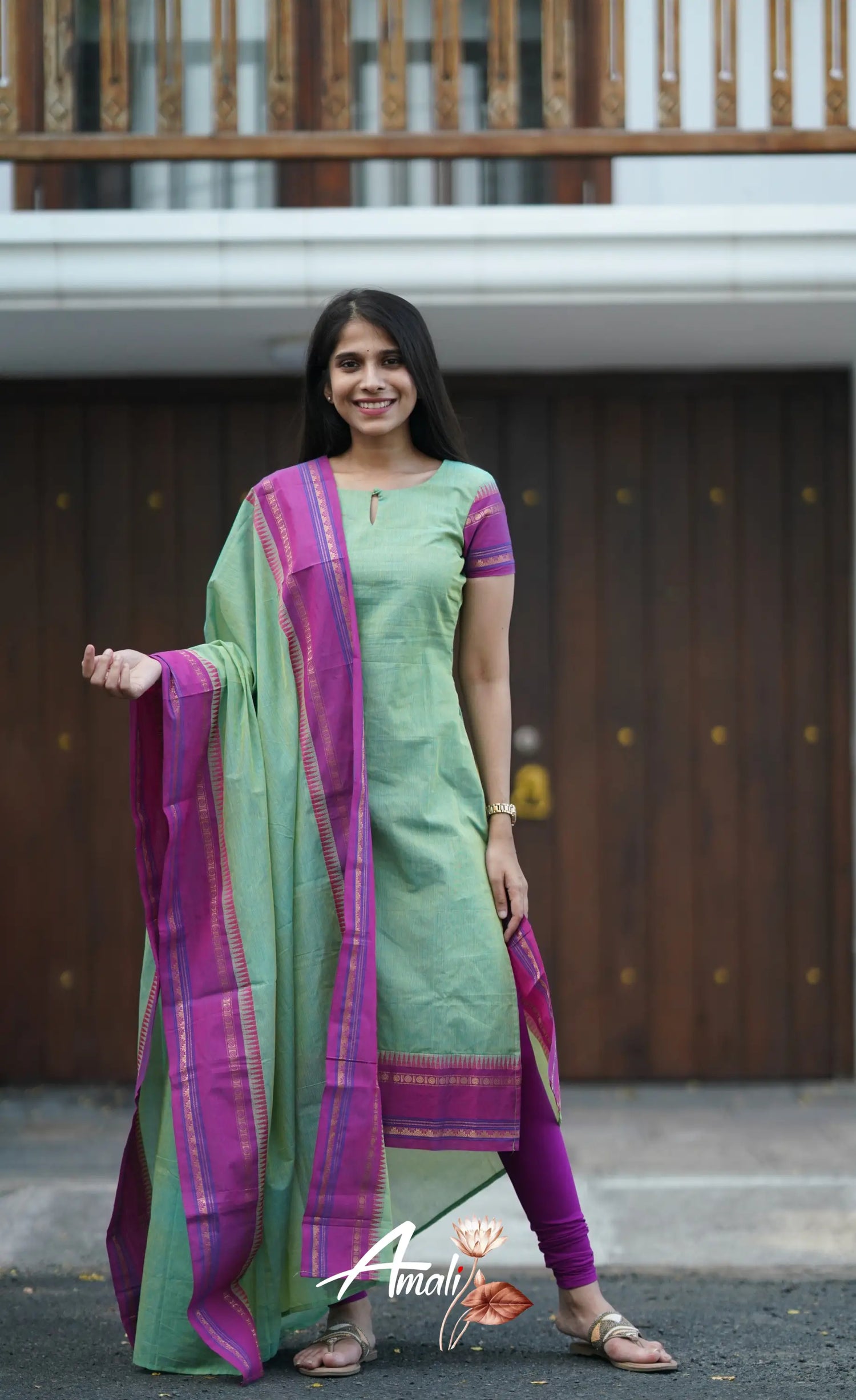 Meera Cotton Salwar - Sea Green Salwar