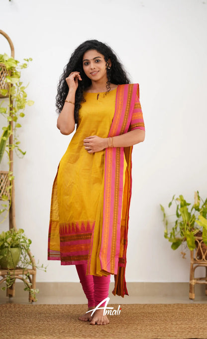 Meera Cotton Salwar - Yellow Salwar