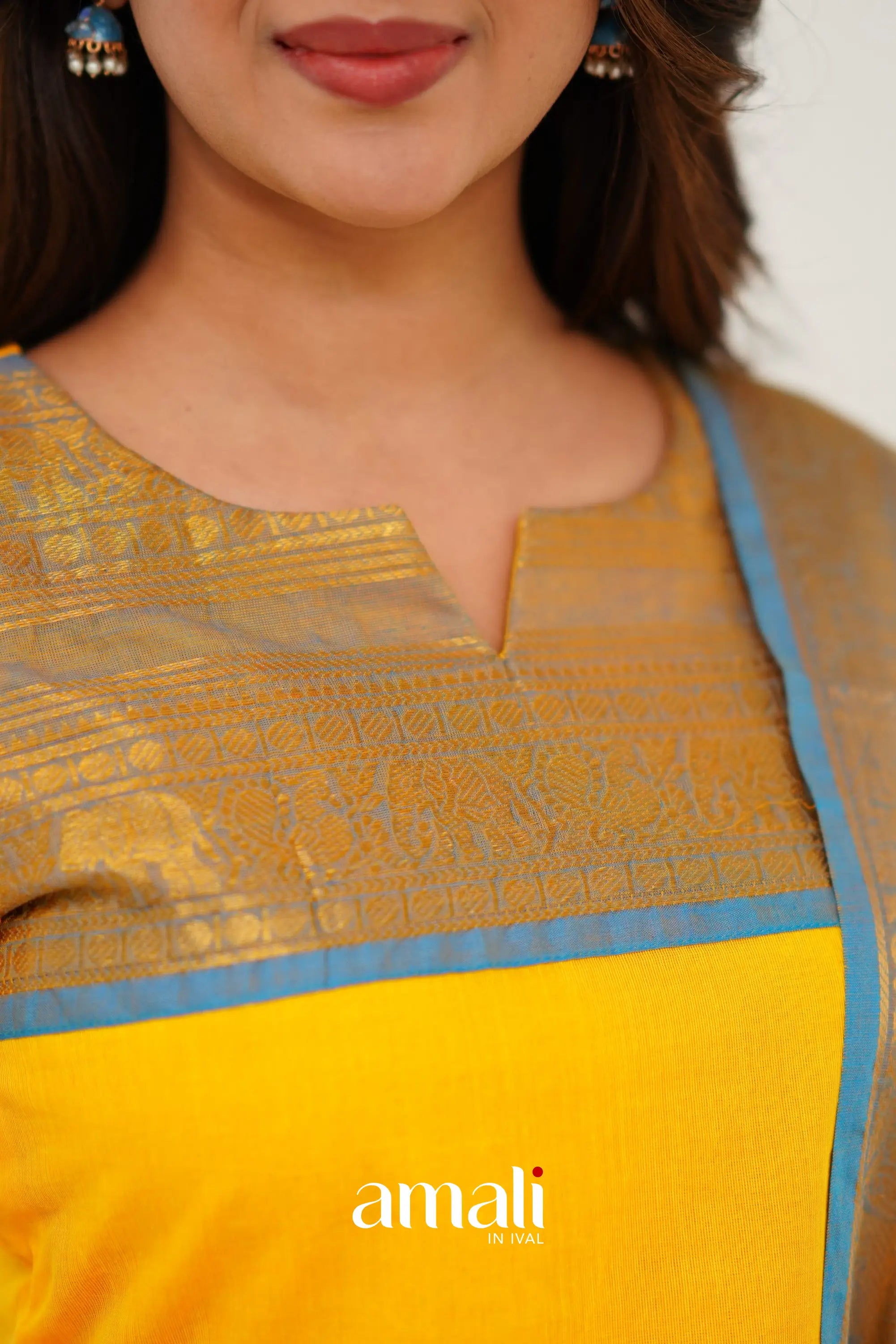 Meera Cotton Salwar - Yellow Anarkalis