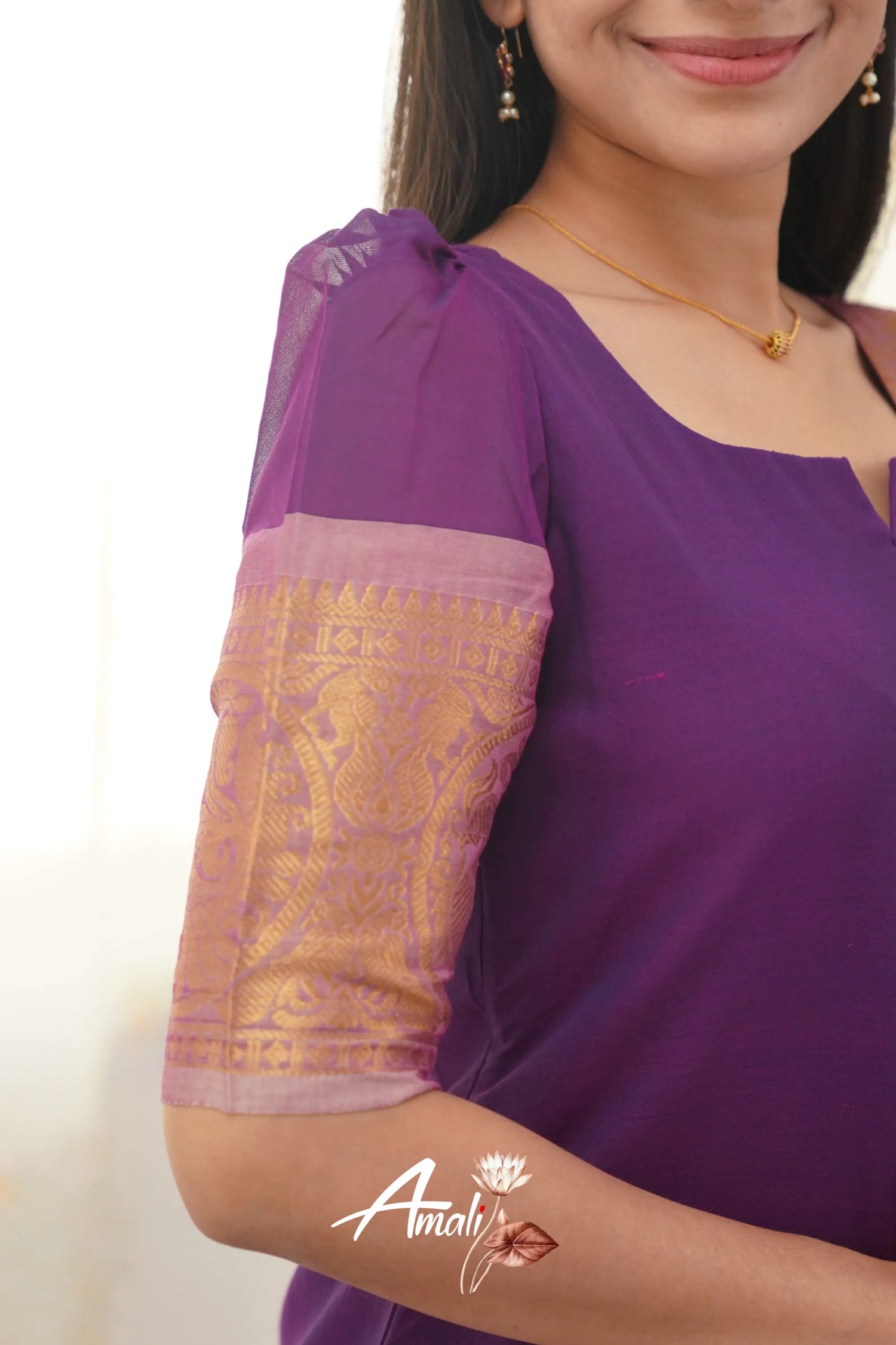 Meera Purple Shade And Mauve Tone Cotton Salwar Salwar