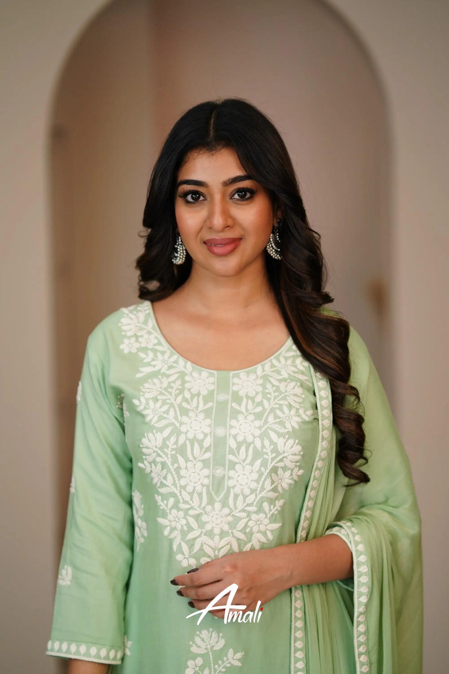 Mint Green Rayon Salwar Anarkalis