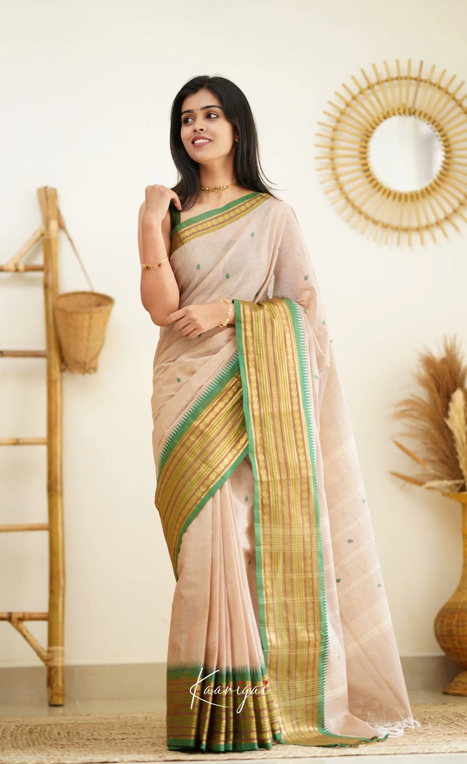 Nalinam - Beige Cotton Saree Sarees