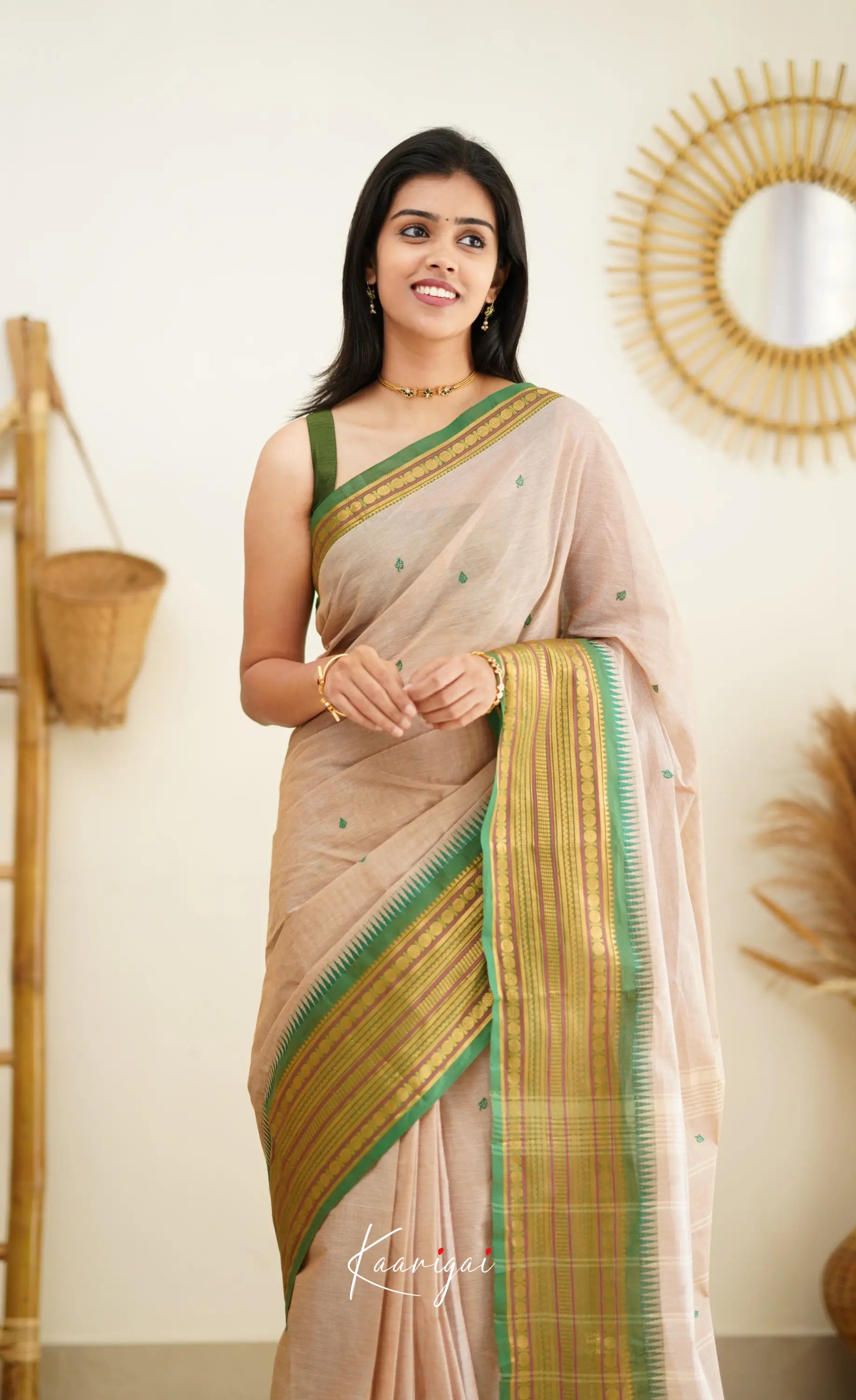 Nalinam - Beige Cotton Saree Sarees