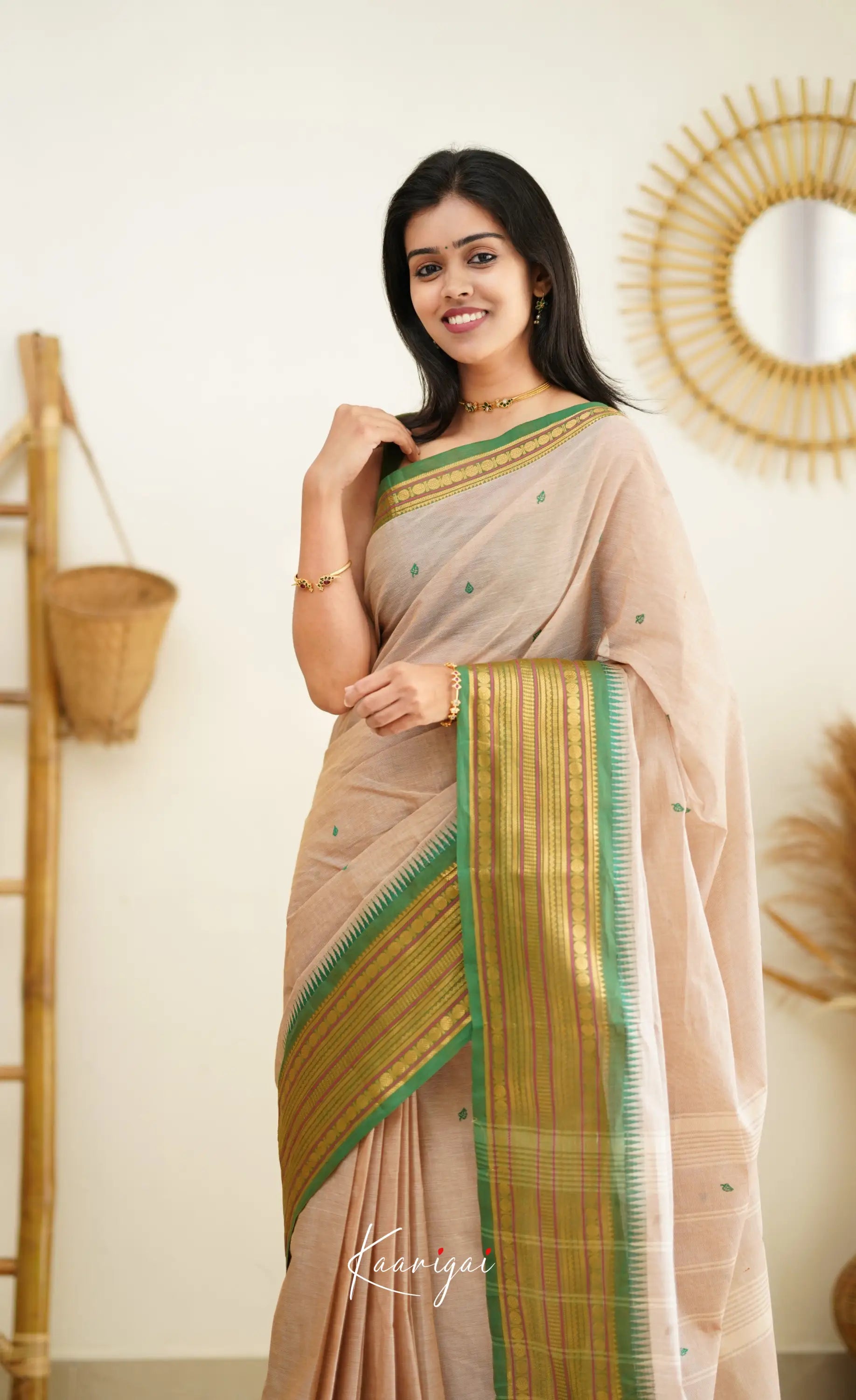 Nalinam - Beige Cotton Saree Sarees