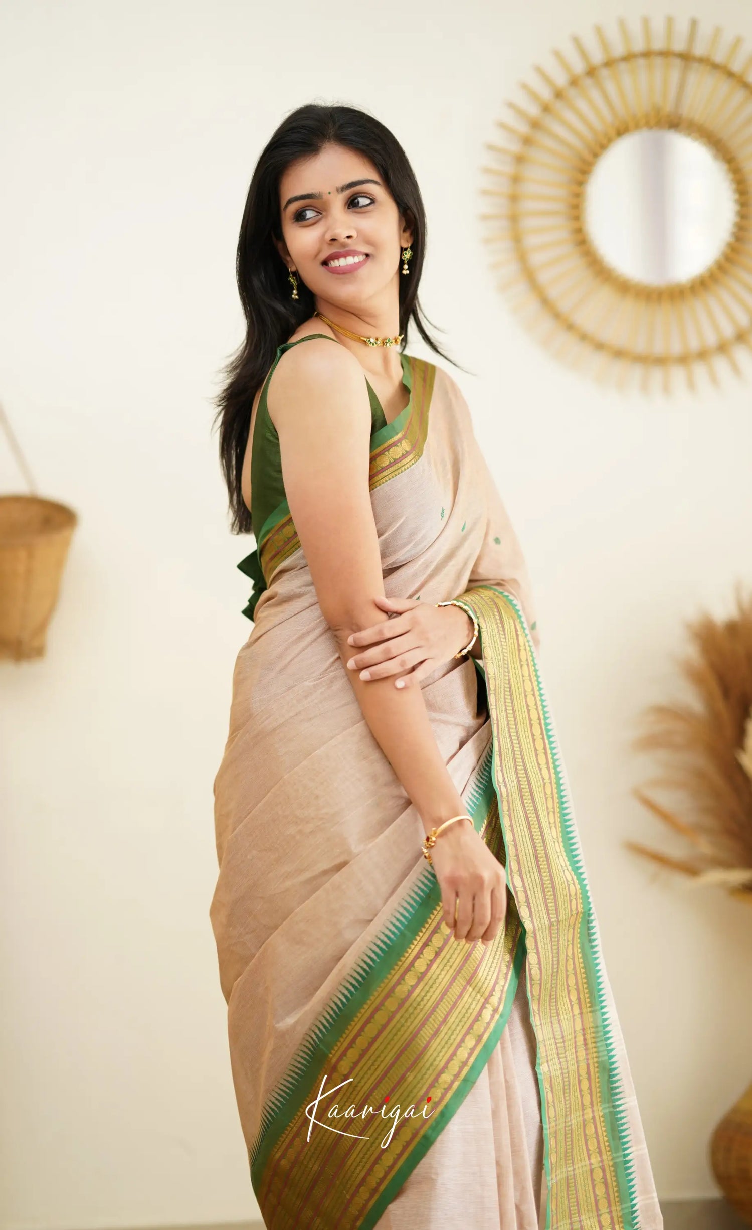 Nalinam - Beige Cotton Saree Sarees