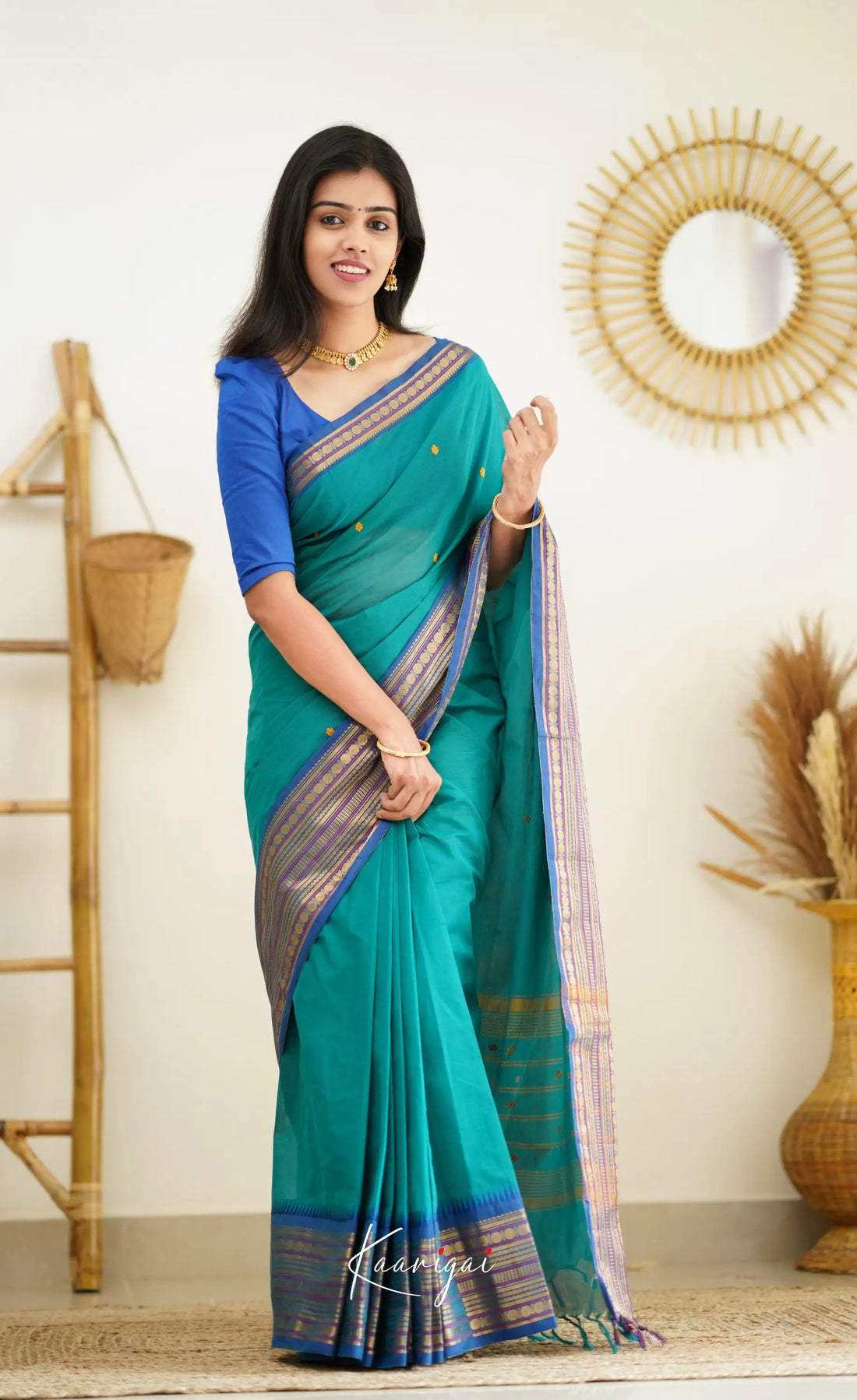 Nalinam - Blue Cotton Saree Sarees