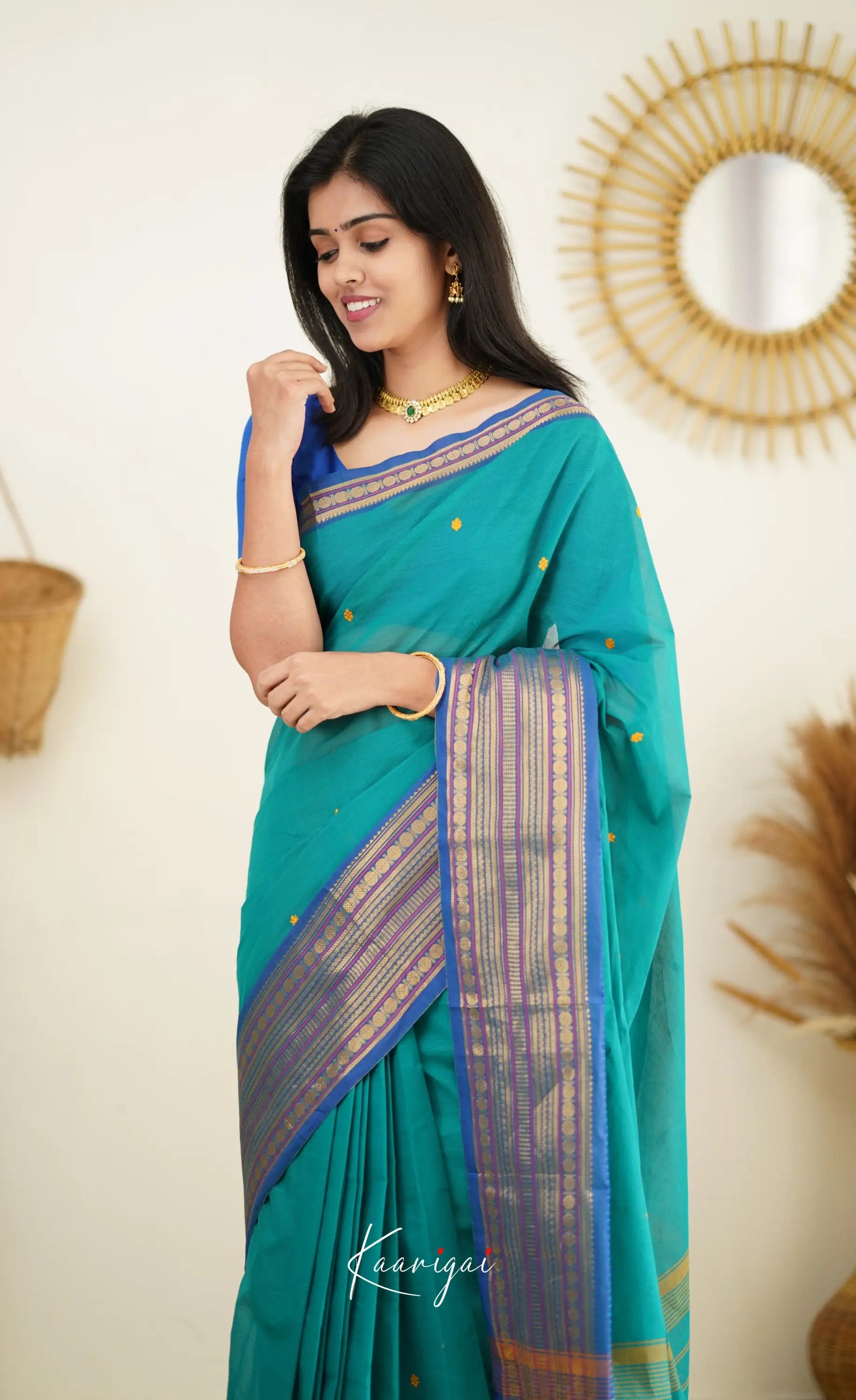 Nalinam - Blue Cotton Saree Sarees