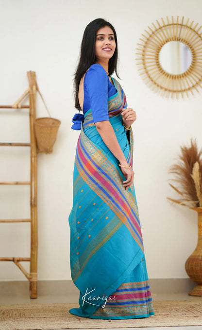 Nalinam - Blue Cotton Saree Sarees