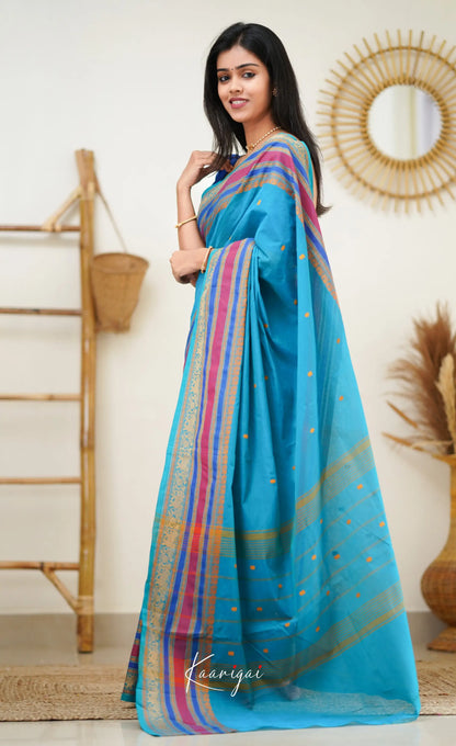 Nalinam - Blue Cotton Saree Sarees