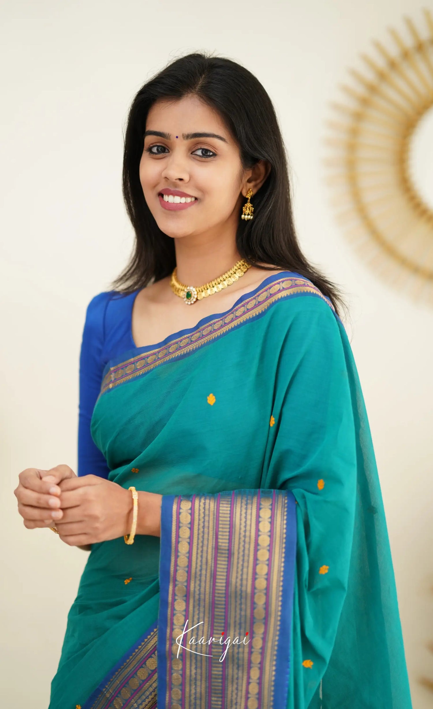 Nalinam - Blue Cotton Saree Sarees