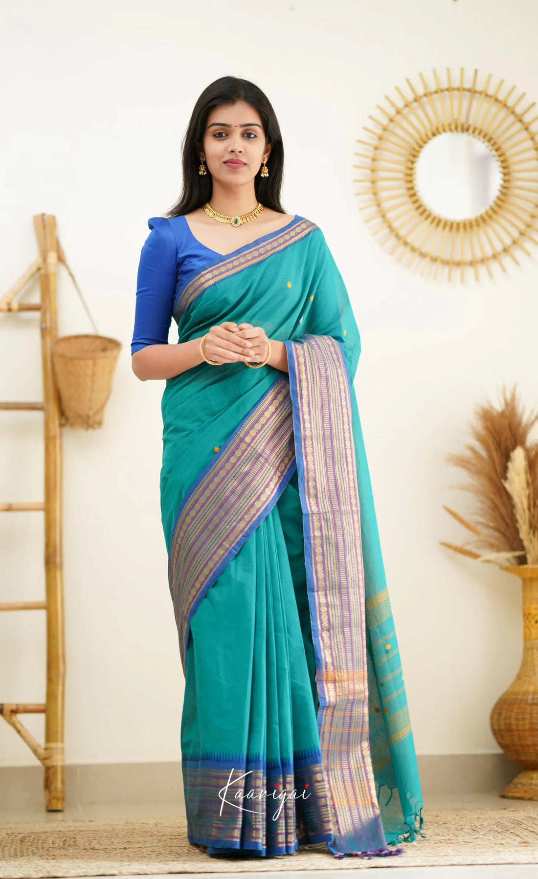 Nalinam - Blue Cotton Saree Sarees