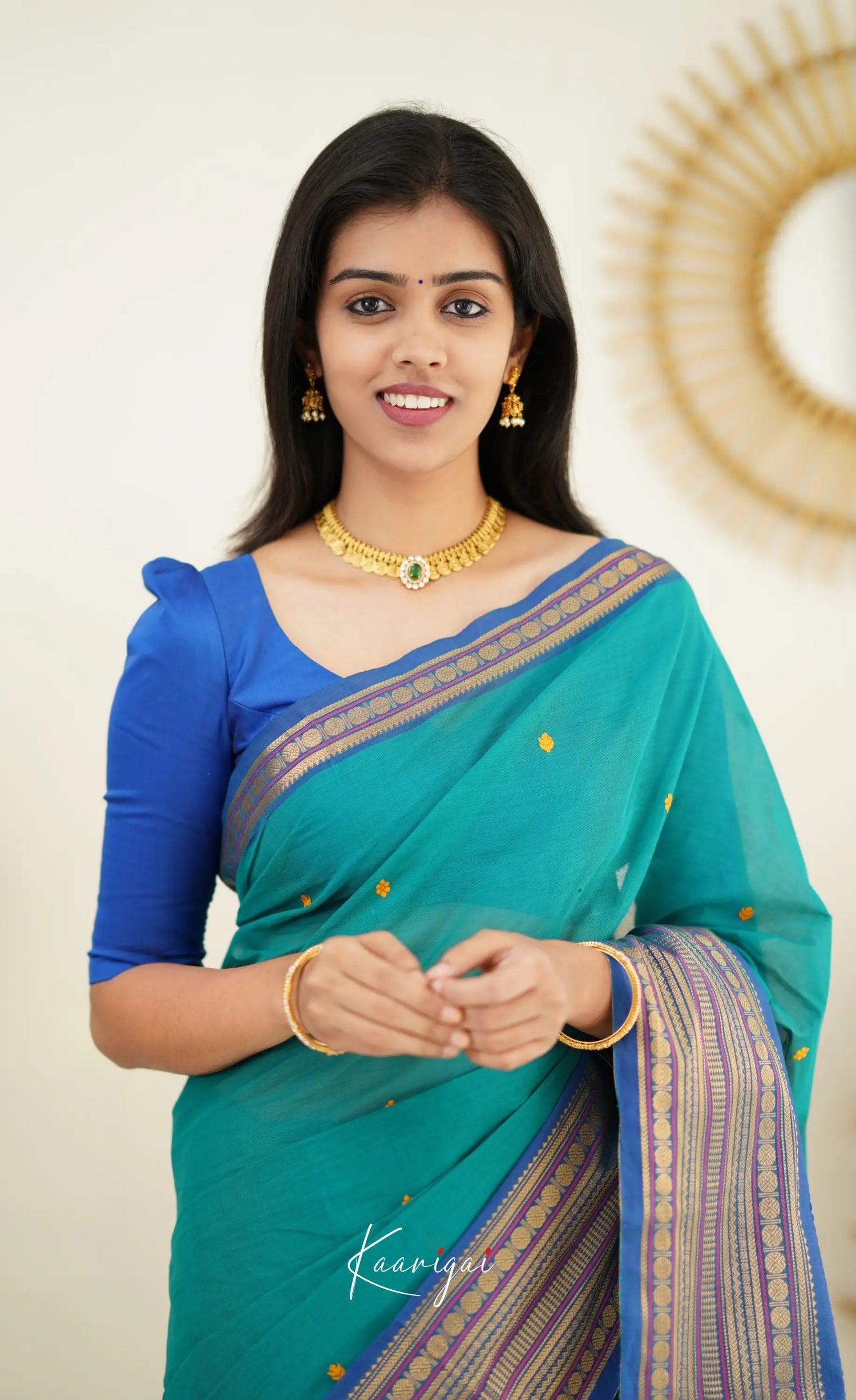 Nalinam - Blue Cotton Saree Sarees