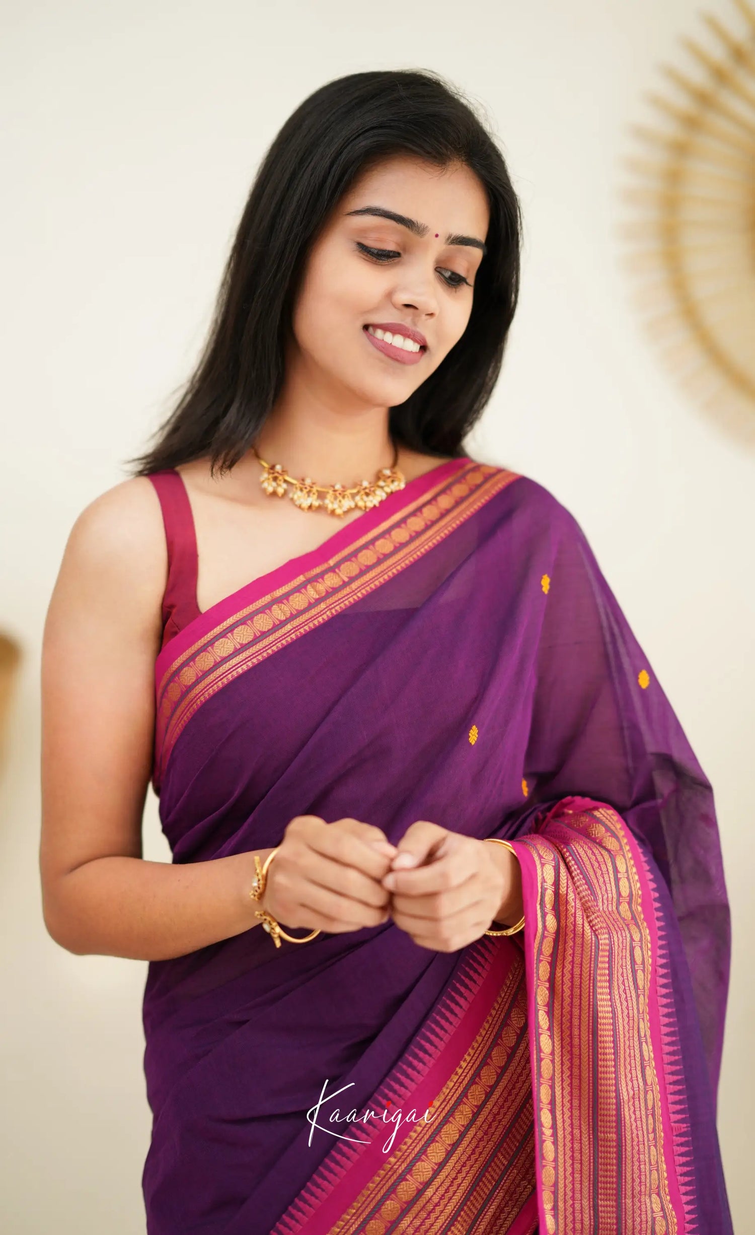 Nalinam - Purple Cotton Saree Sarees