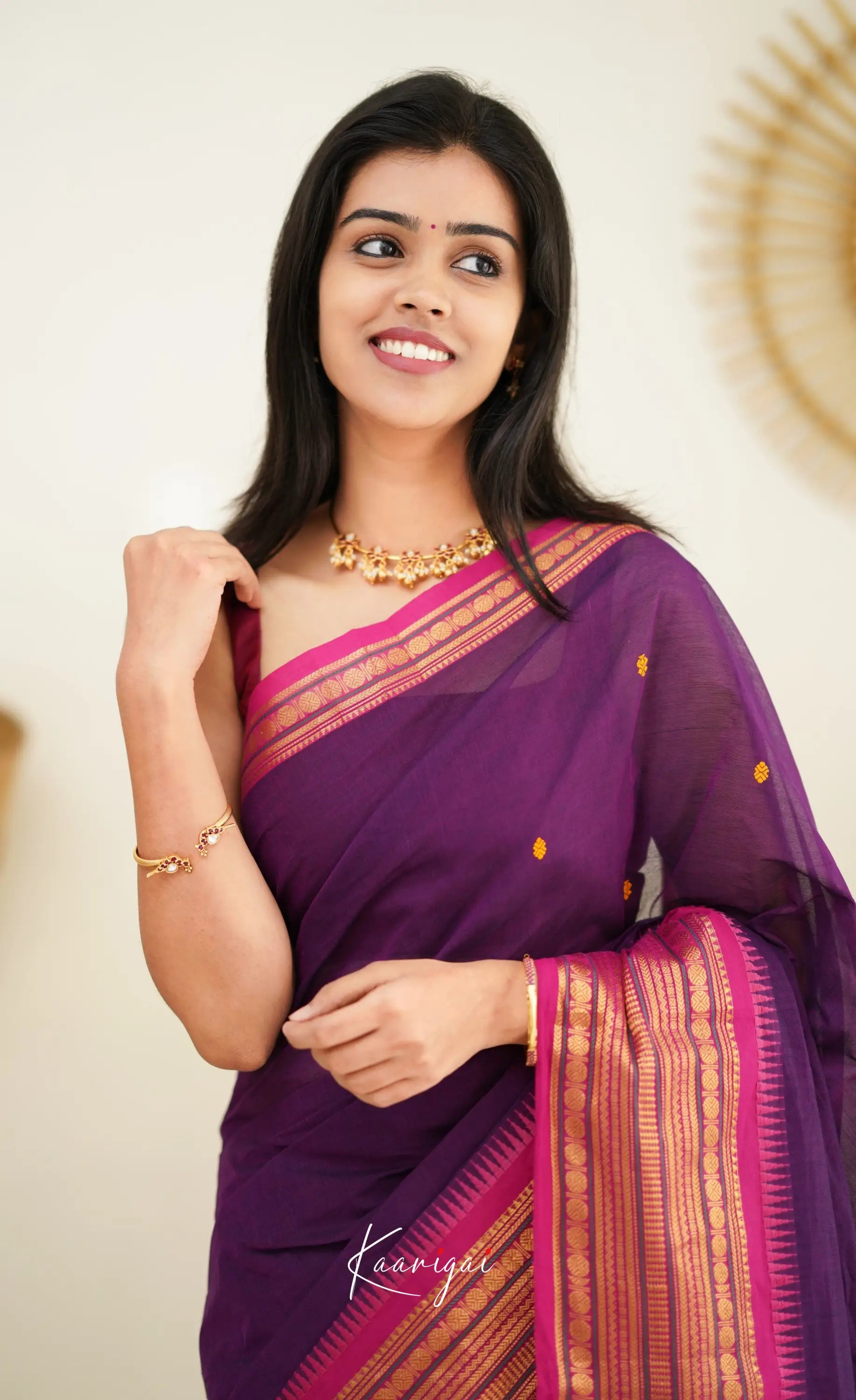 Nalinam - Purple Cotton Saree Sarees